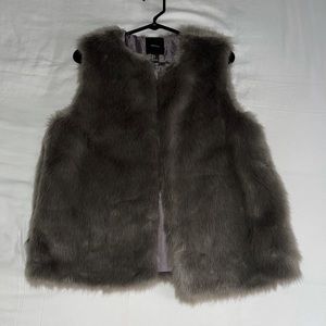 Forever 21 grey fur vest